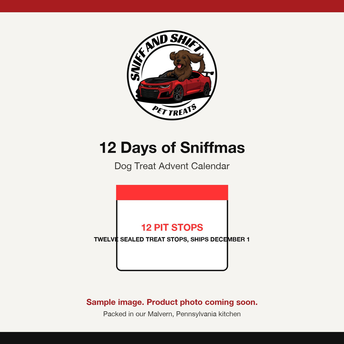 12 Days of Sniffmas dog treat advent calendar, sample image
