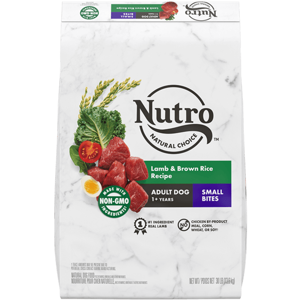 Bag of Nutro Natural Choice Small Bites Lamb dry dog food