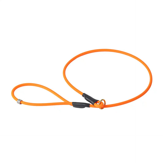 Barrows Slip-Lead gun dog slip lead by Barrows Outdoor in orange with brass ring