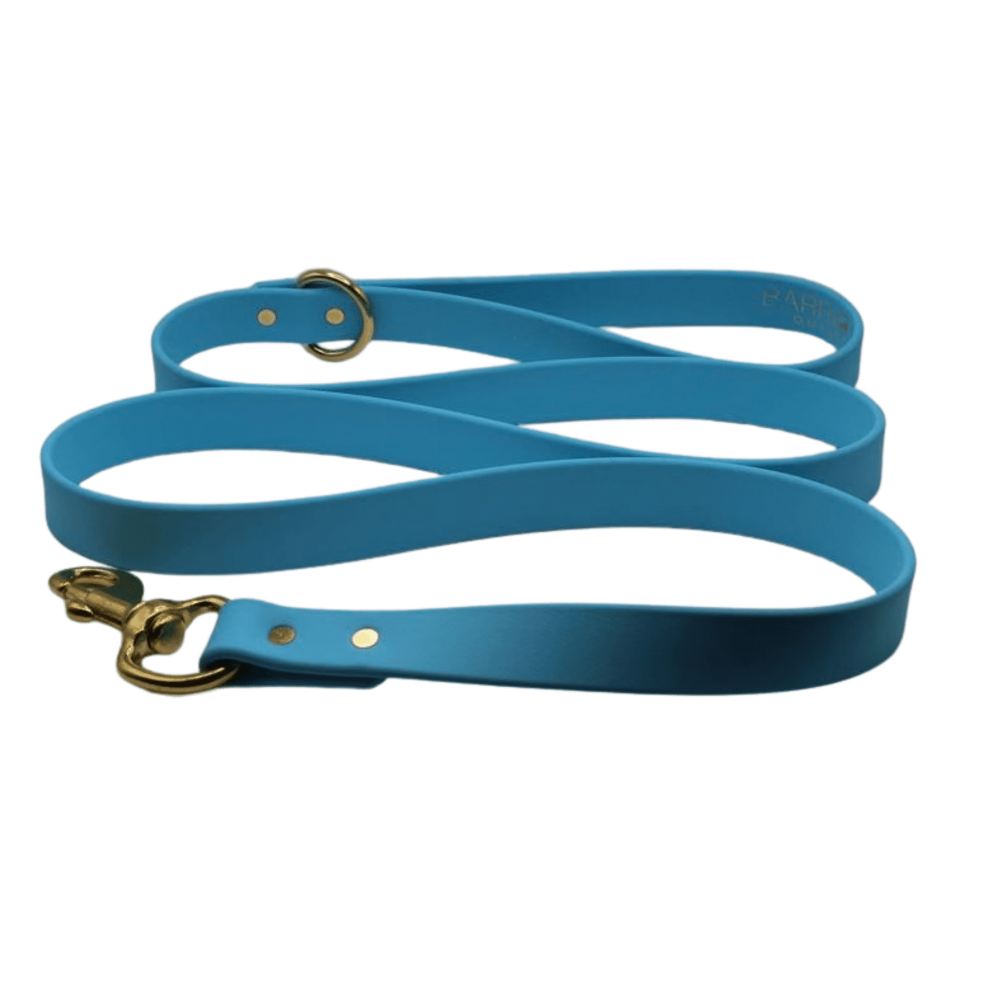 Barrows Dog Leash gun dog lead by Barrows Outdoor in teal Biothane with a brass snap