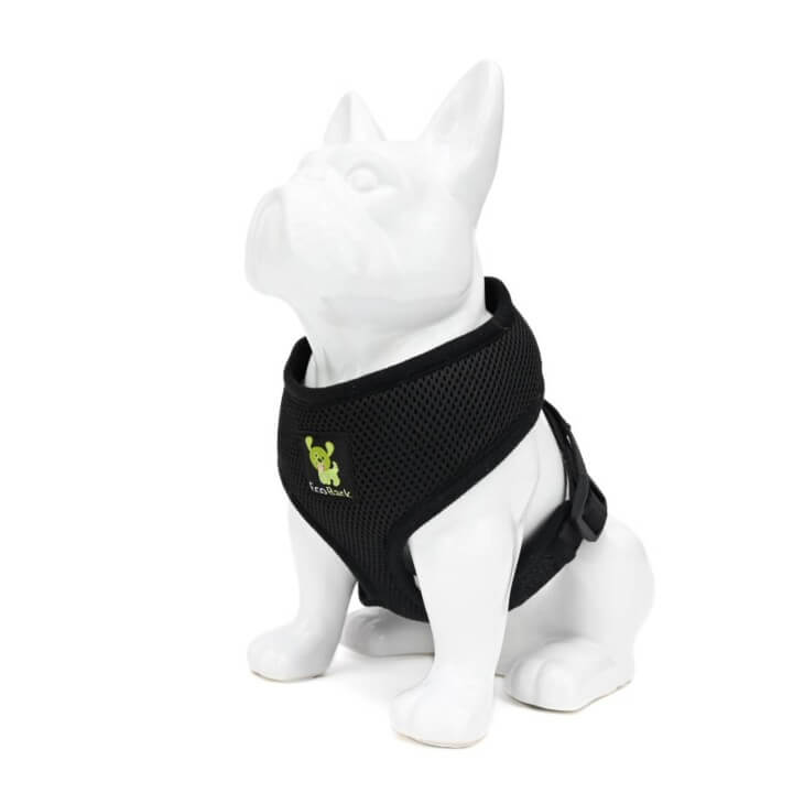 Black Over-the-Head Dog Harness, Vest Halter, XS to XX-Large