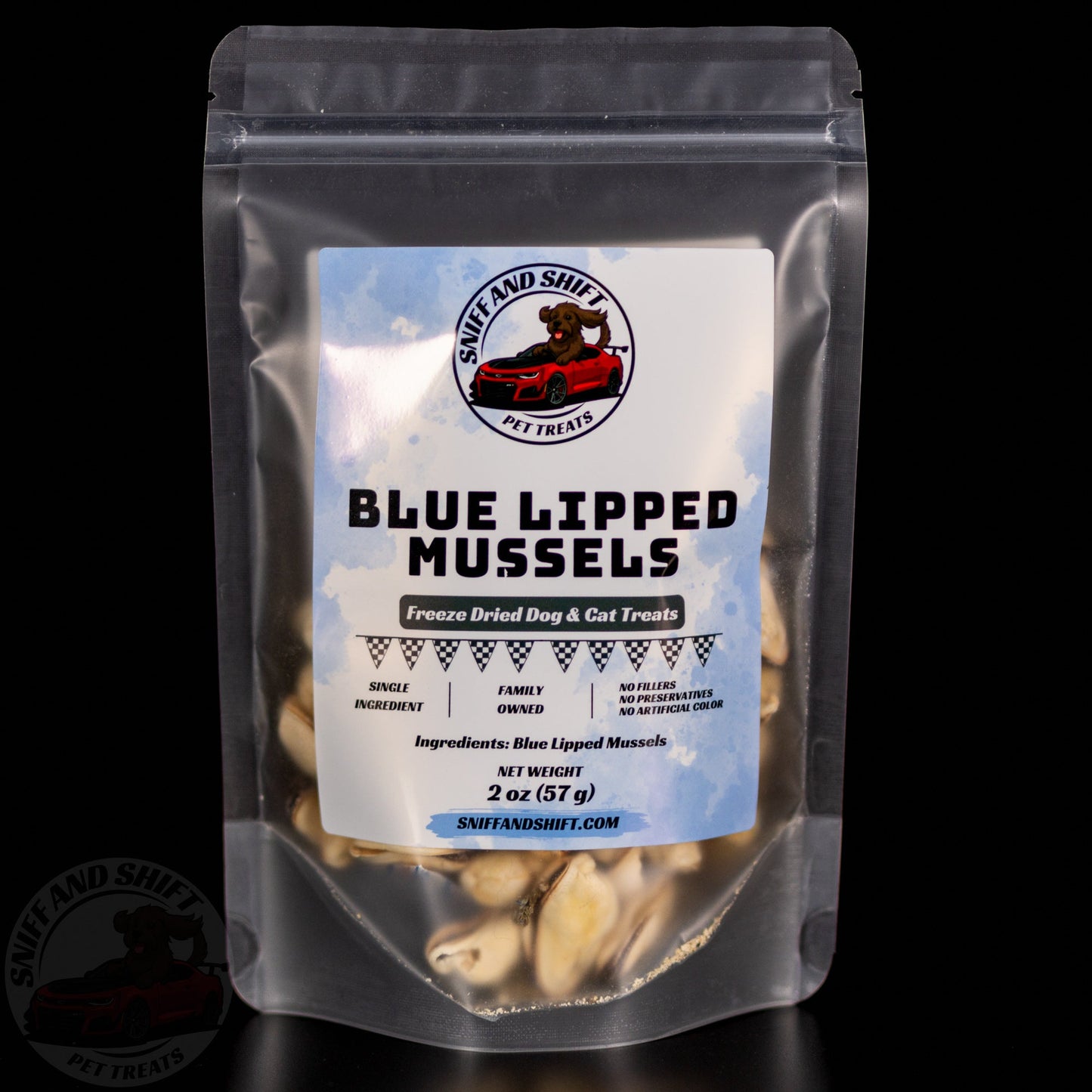 Seafood Sampler — freeze-dried blue-lipped mussels