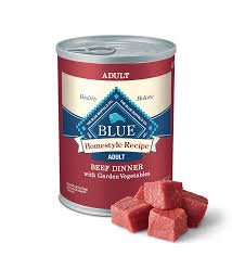 12.5oz can of Blue Buffalo Homestyle Recipe Beef Dinner wet dog food