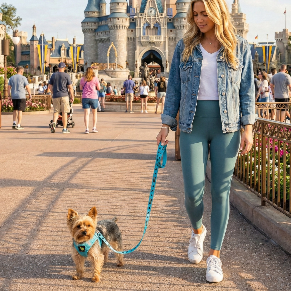 Sky Blue Comfort Grip Dog Leash, 4 to 6 ft