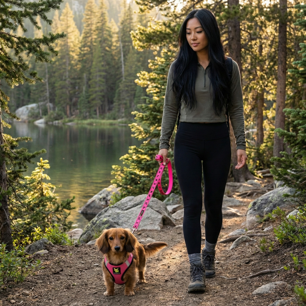 Step-In Dog Harness, Reflective Mesh, Bubblegum Pink