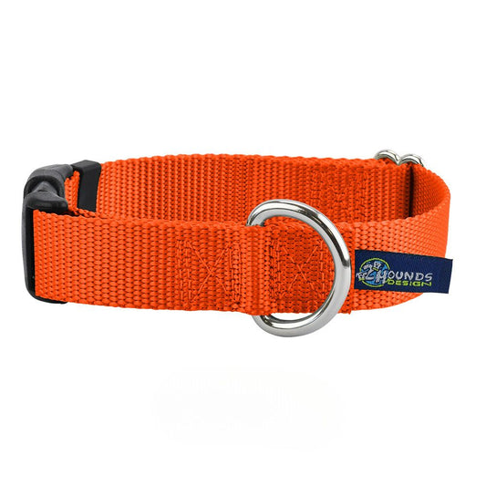 Rust Nylon Dog Collar 1″ by 2 Hounds Design, sold through Sniff and Shift