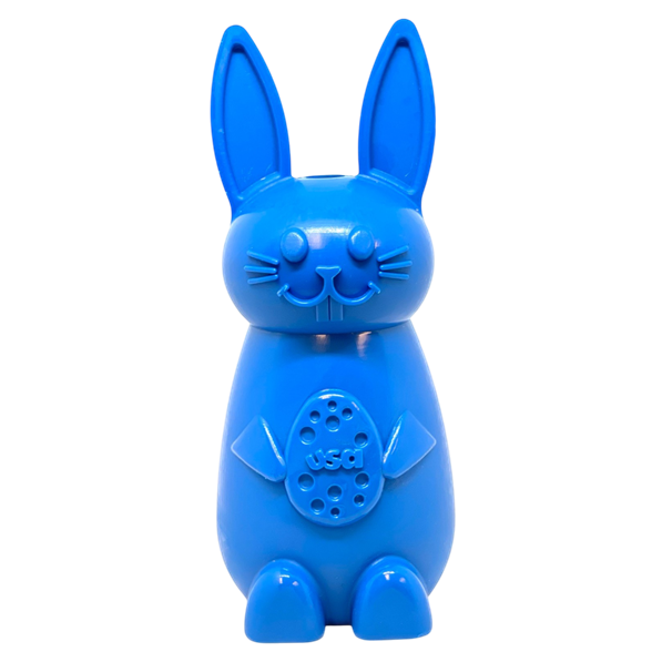 Bunny shaped hollow nylon chew toy, fillable, SodaPup, sold through Sniff and Shift
