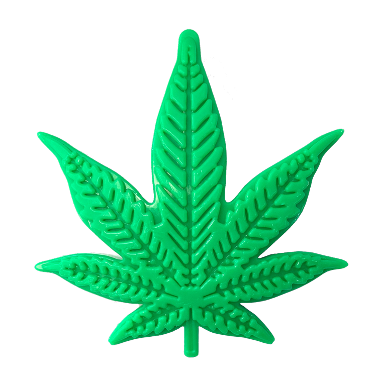 Green Colorado Maple Leaf nylon chew toy with lick mat surface, SodaPup, sold through Sniff and Shift