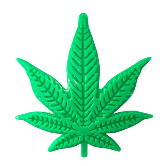 Green Colorado Maple Leaf nylon chew toy with lick mat surface, SodaPup, sold through Sniff and Shift