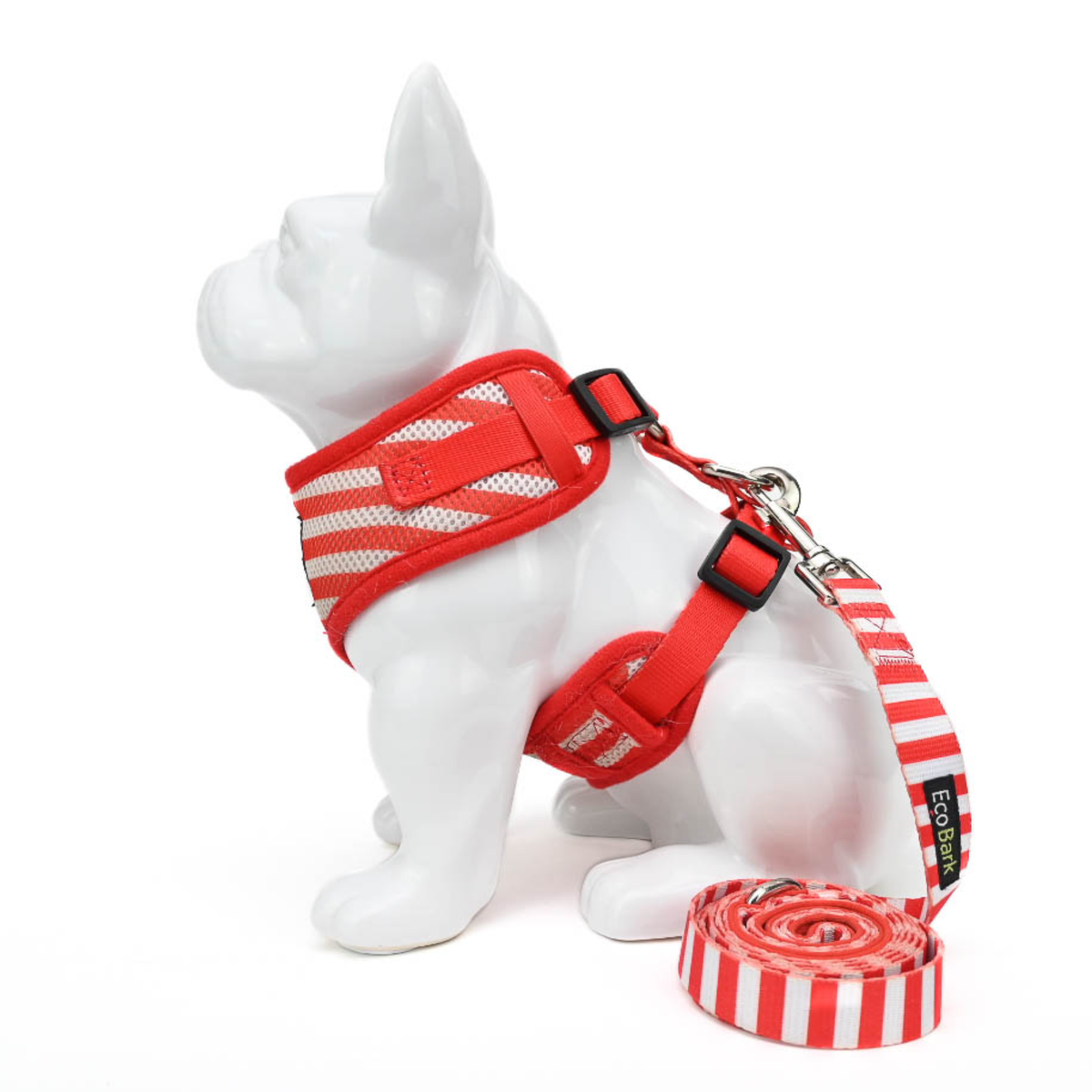 Custom-Fit Harness & Leash Combo, Red Stripe
