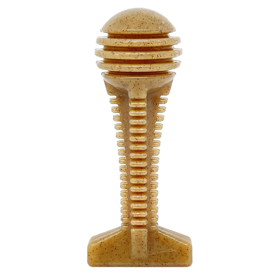 Brown Honey Bone Dental Tower nylon chew toy, SodaPup, sold through Sniff and Shift
