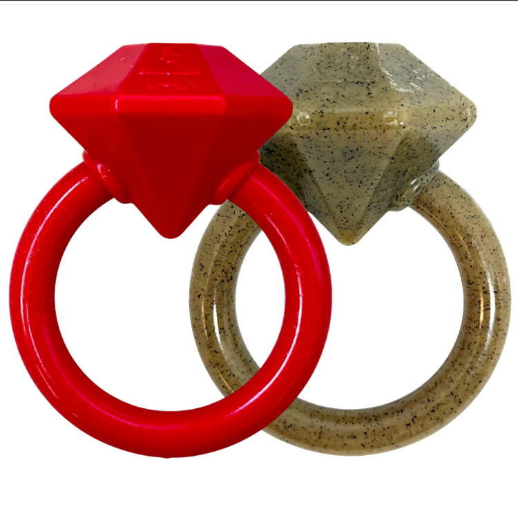 Red Diamond Ring nylon teething ring for puppies up to 45 pounds, SodaPup, sold through Sniff and Shift