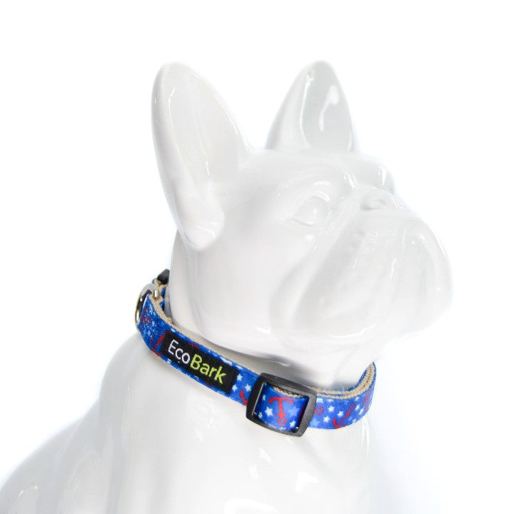 Nautical Bow Tie Dog Collar, 8 to 24 in