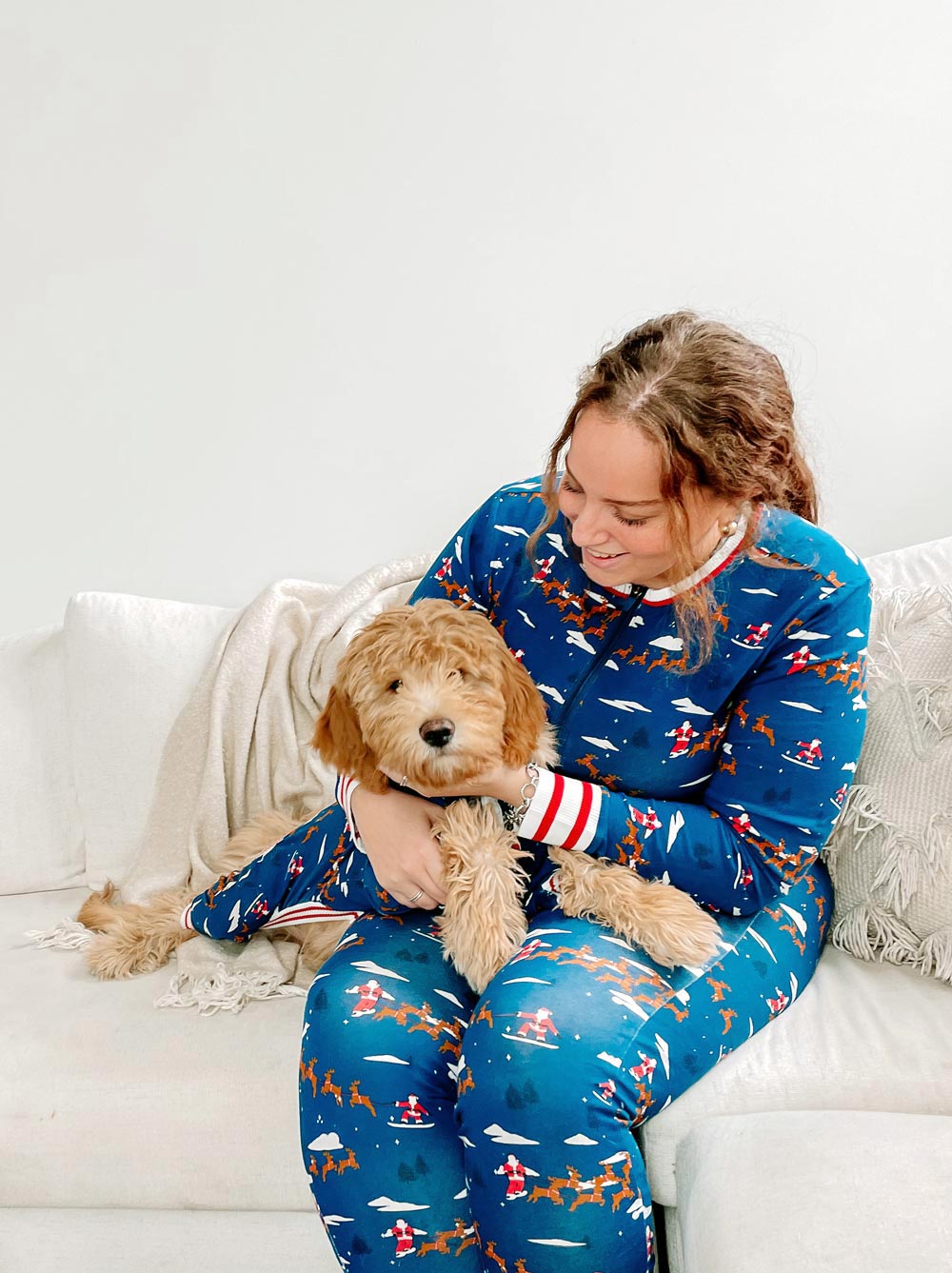 Santa Sleighs Pajama, Dog and Kid Sizes