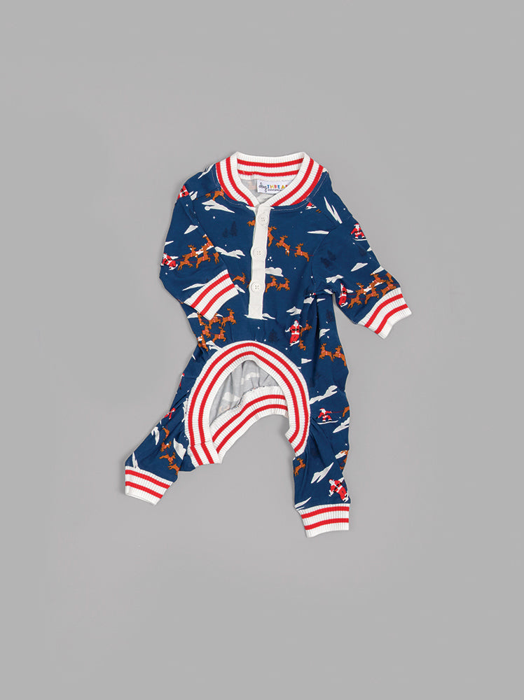Santa Sleighs Pajama, Dog and Kid Sizes