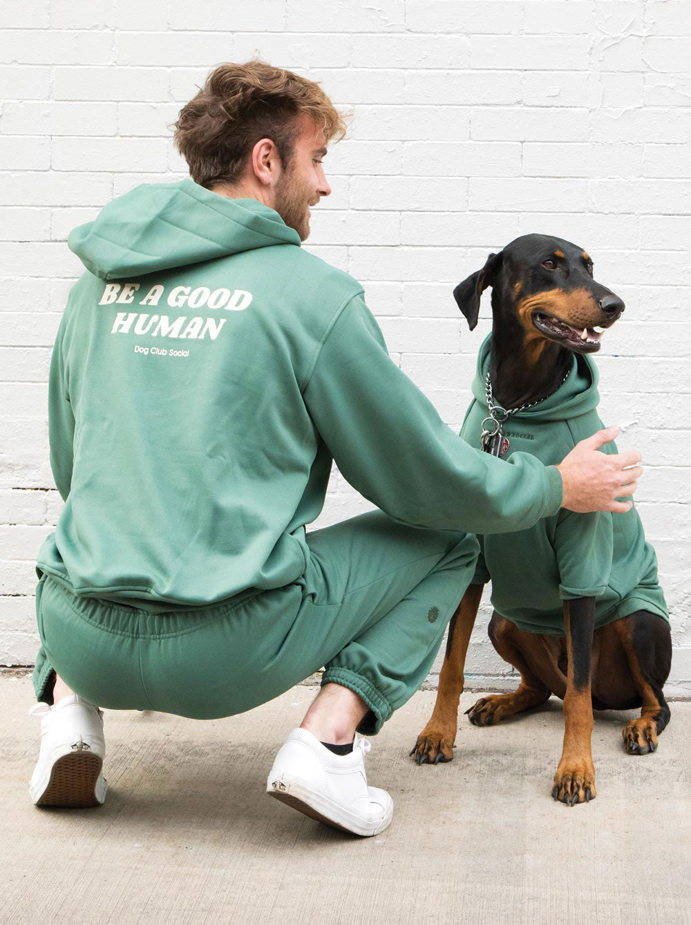 Fleece Hoodie, Jade, Dog Sizes