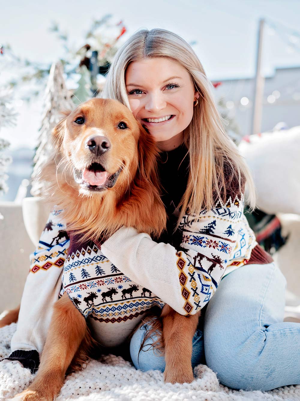 Caribou Sweater, Dog and Kid Sizes