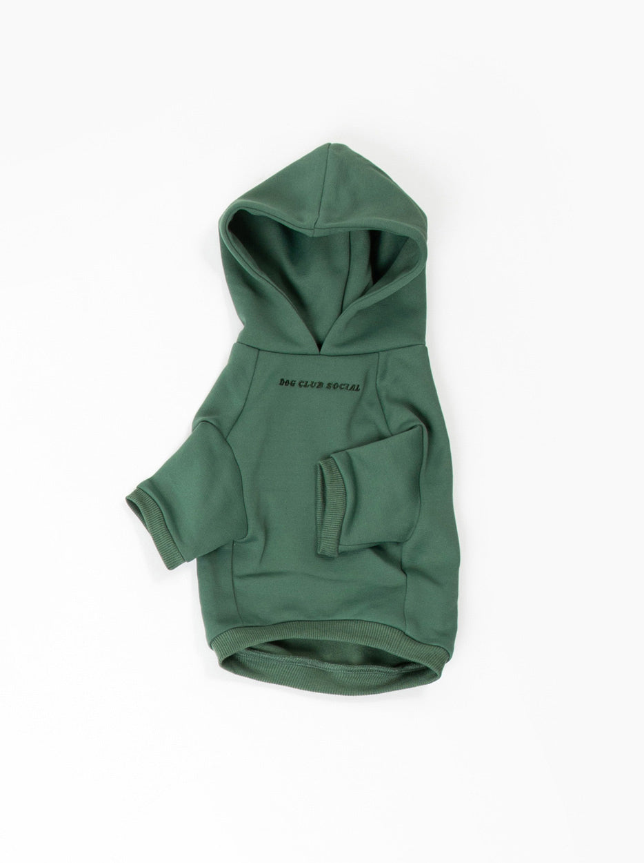 Fleece Hoodie, Jade, Dog Sizes
