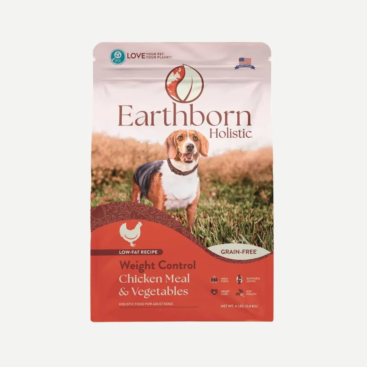 Bag of Earthborn Holistic Grain Free Weight Control dry dog food
