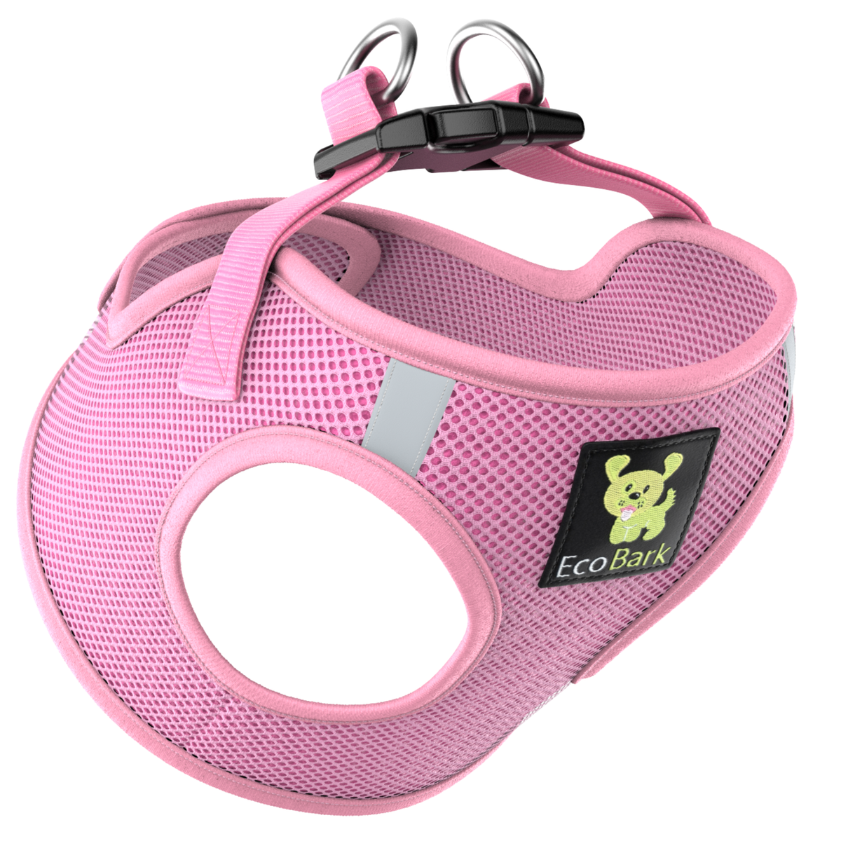 Step-In Dog Harness, Reflective Mesh, Baby Pink