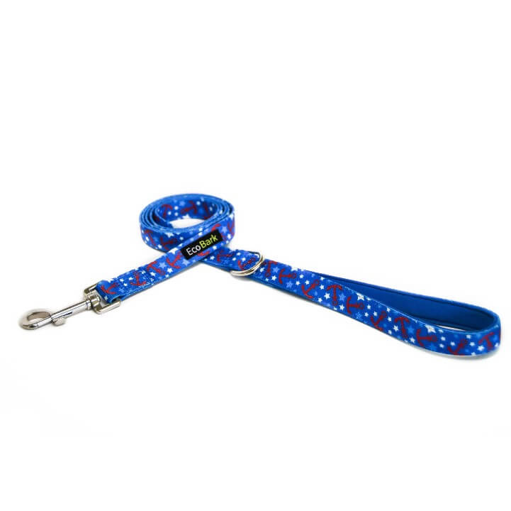 Nautical Comfort Grip Dog Leash, 4 to 6 ft