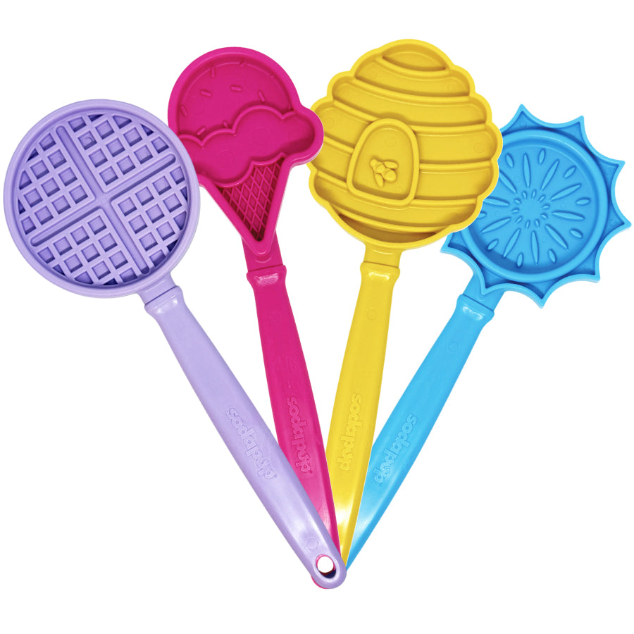 Yellow Beehive eStick hand-held lick stick for training and grooming sessions, SodaPup, sold through Sniff and Shift