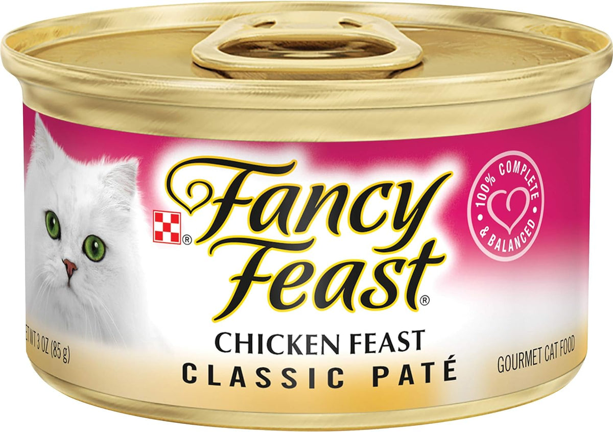 Can of Fancy Feast Chicken Feast Classic Pate wet cat food, 3oz
