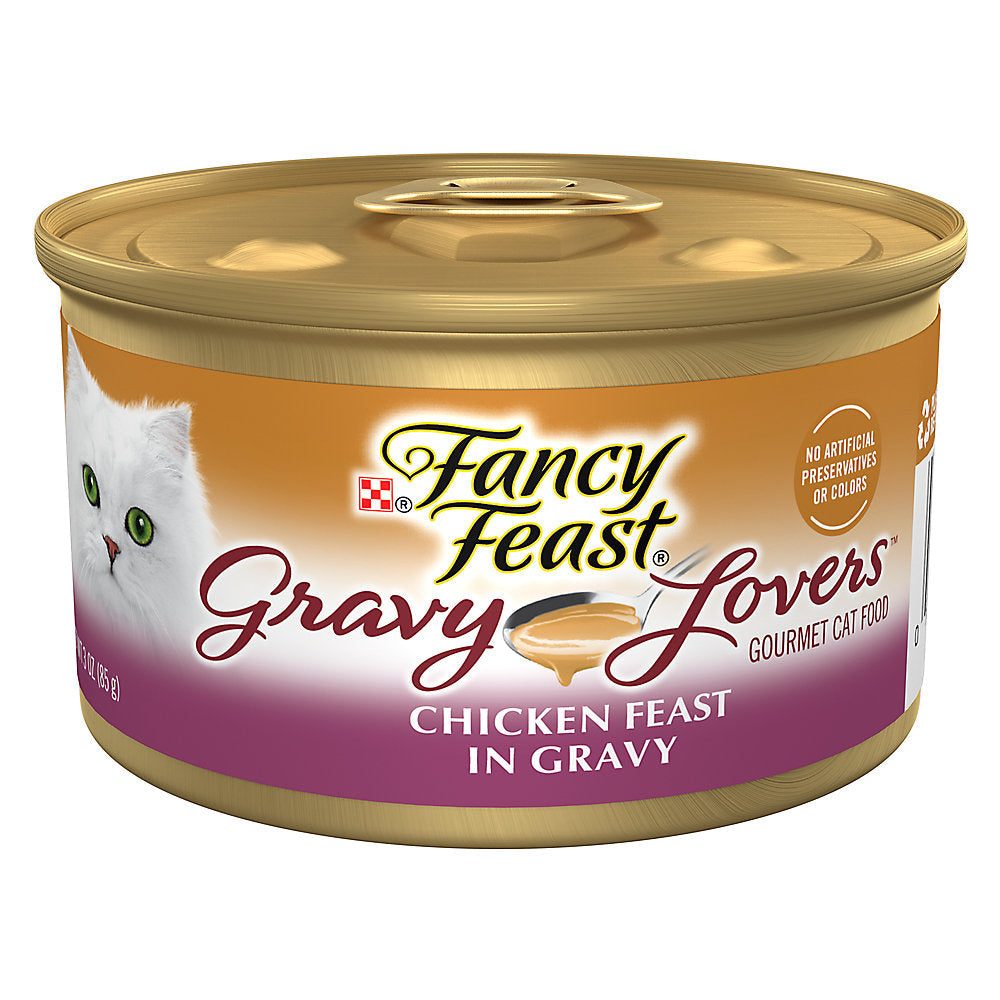 Fancy Feast chicken pâté cat food in gravy wet cat food, 3 ounce can
