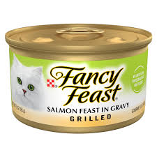 Can of Fancy Feast Grilled Salmon wet cat food, 3oz