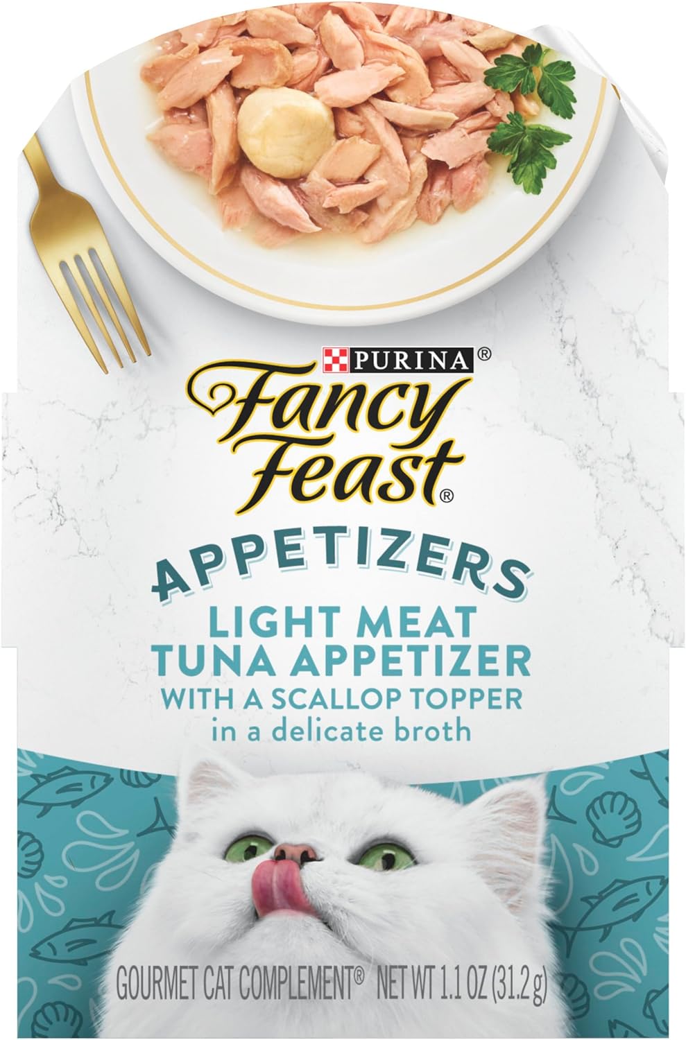 Fancy Feast Appetizers Light Tuna & Scallop tray, 1.1oz