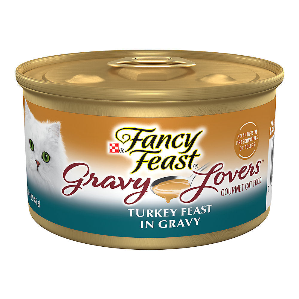 Fancy Feast turkey pâté cat food in gravy wet cat food, 3 ounce can