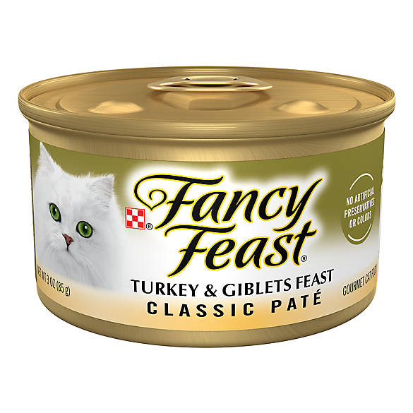 Fancy Feast turkey and giblets pâté wet cat food, 3 ounce can