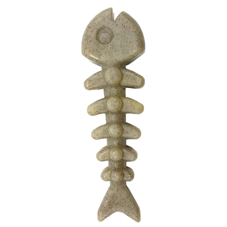 Fish Bone Nylon Chew Toy shaped like a fish skeleton, SodaPup, sold through Sniff and Shift