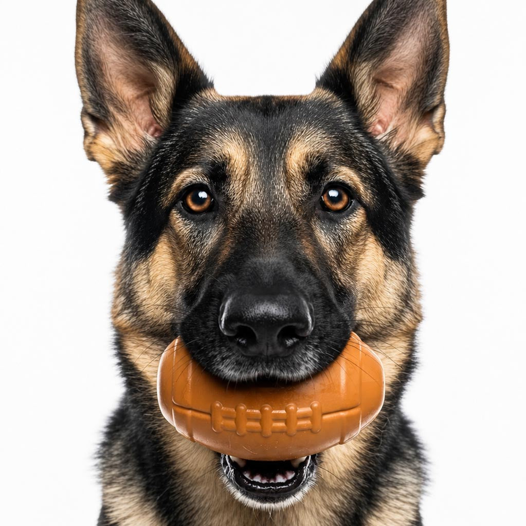 Football Rubber Chew Toy & Treat Dispenser Large