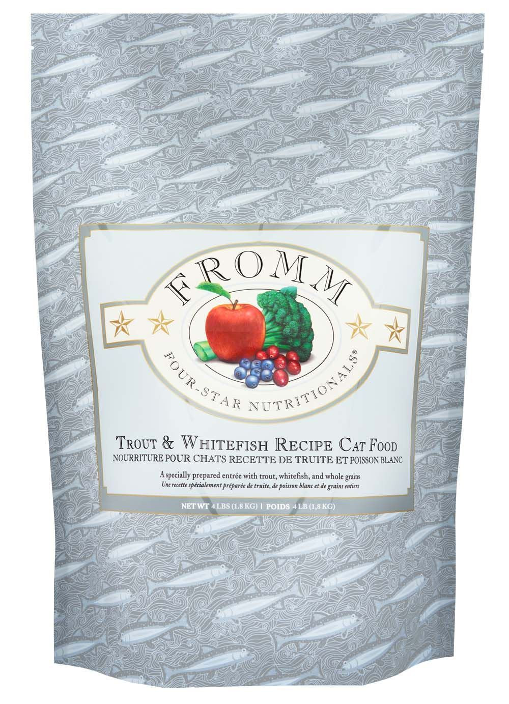 Fromm Four-Star Trout & Whitefish dry cat food, 4lb bag