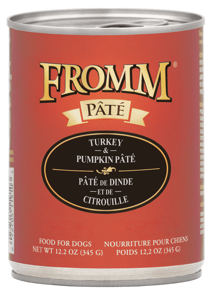 Fromm Turkey & Pumpkin Pâté wet dog food can, 12.2oz