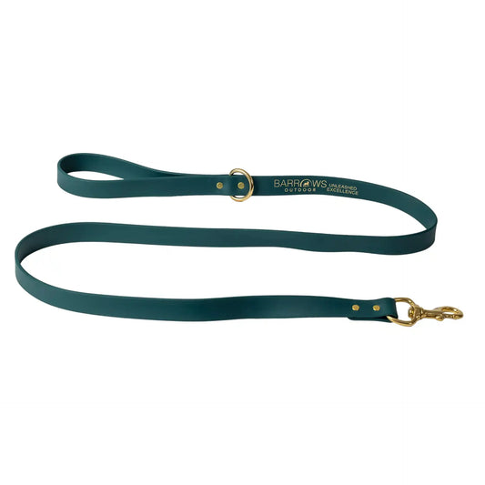Barrows Ironhide Leash gun dog leash by Barrows Outdoor in green with brass snap