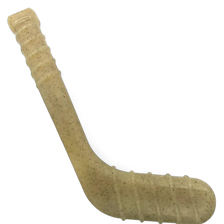 Hockey Stick Nylon Chew Toy shaped like a hockey stick, SodaPup, sold through Sniff and Shift