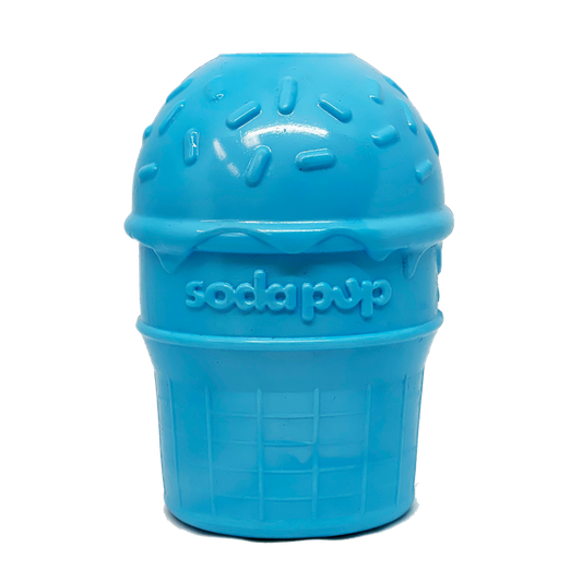 Ice Cream Cone shaped rubber treat dispenser, SodaPup, sold through Sniff and Shift