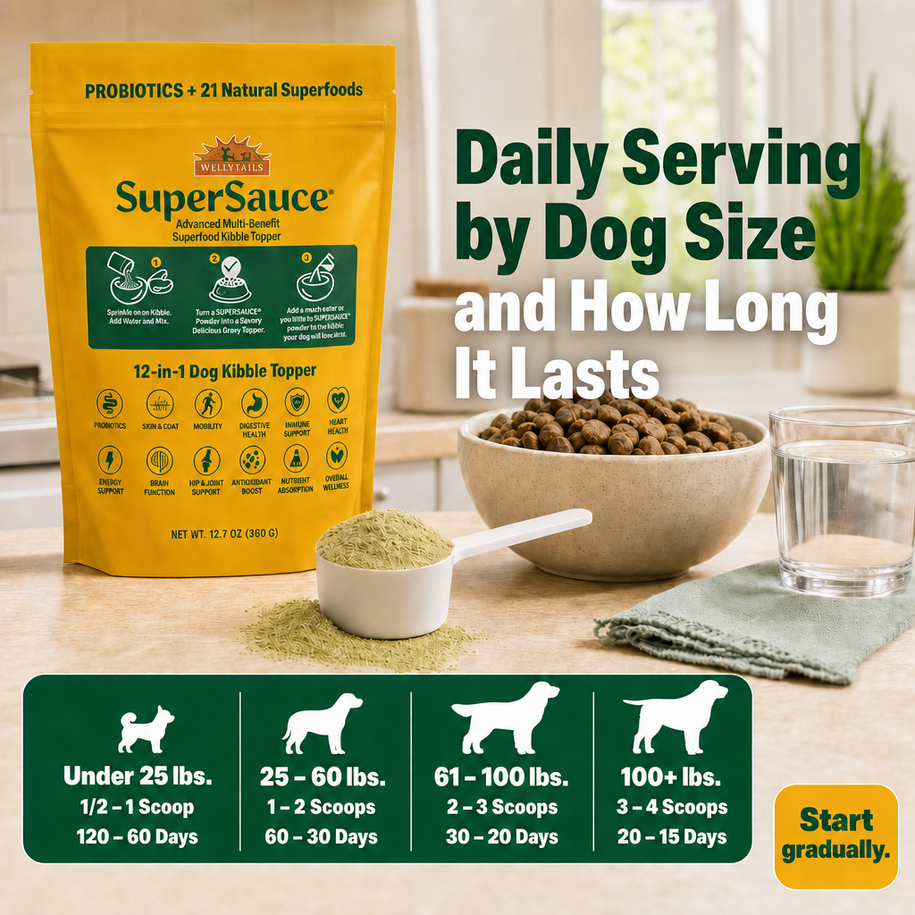 WellyTails SuperSauce Kibble Topper Powder, 12.7 oz