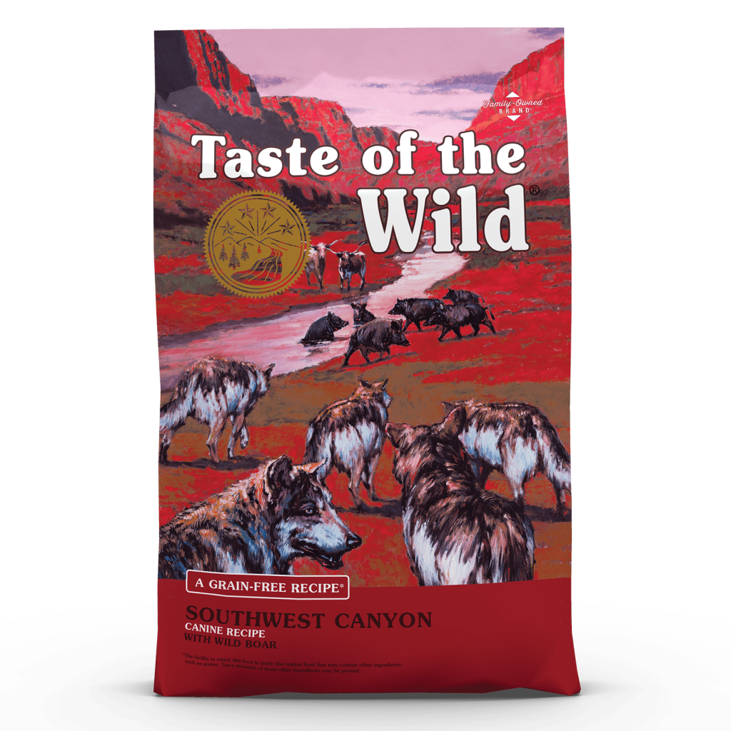 Bag of Taste of the Wild Southwest Canyon Canine Recipe with wild boar dry dog food