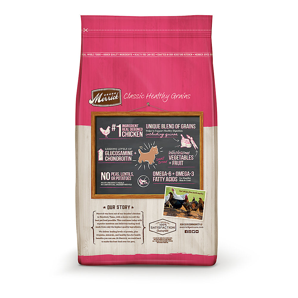Merrick Classic Healthy Grains Small Breed Chicken and Brown Rice Dry Dog Food (4lb)