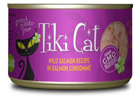 Tiki Cat Hanalei Luau Salmon can, 2.8 oz