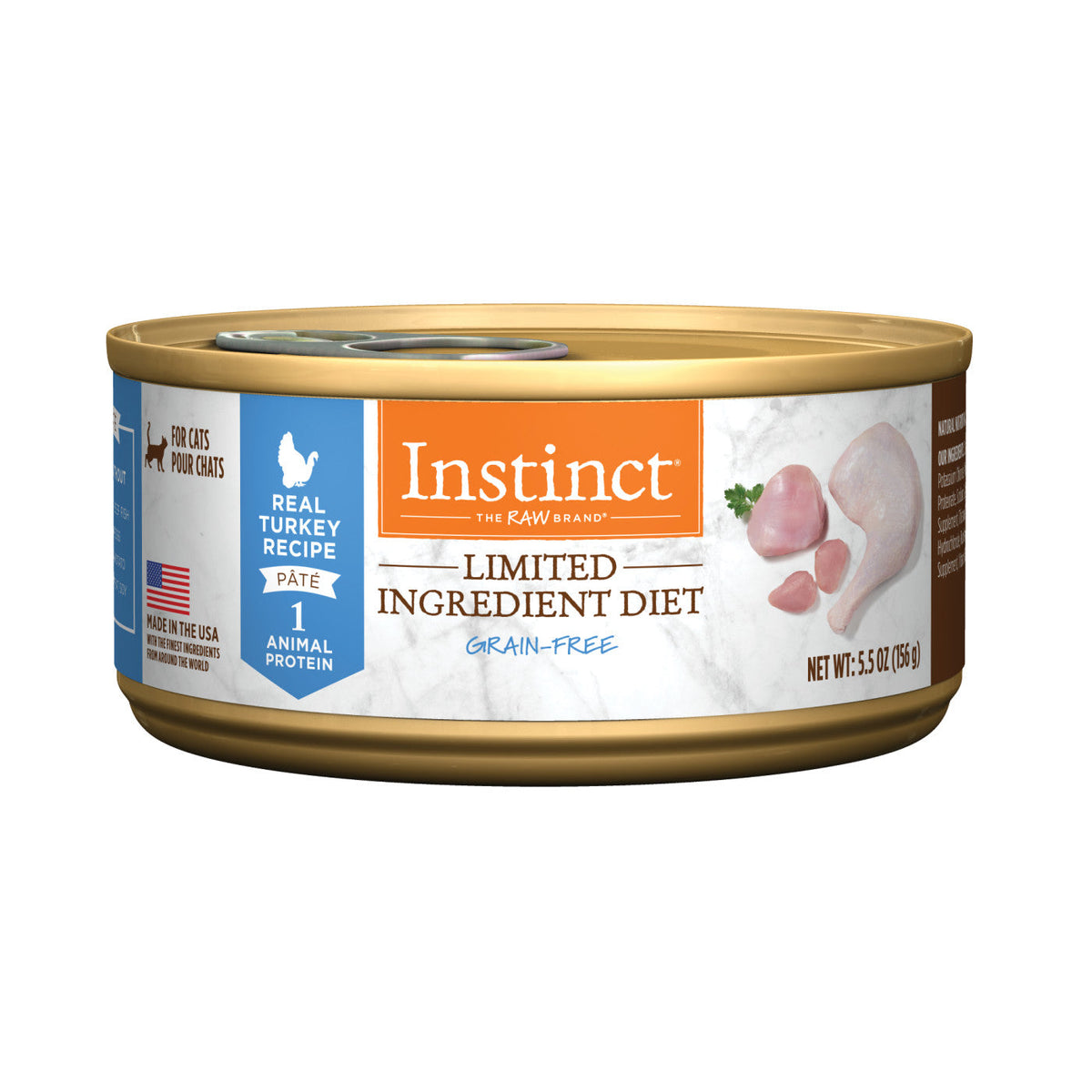 Instinct Limited Ingredient Diet Turkey pate wet cat food, 5.5 oz can