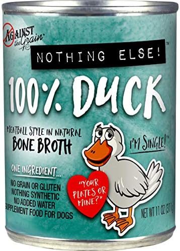 Against the Grain Nothing Else 100% Duck wet dog food can, 11oz