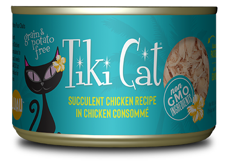 Tiki Cat Puka Puka Luau Succulent Chicken can, 2.8 oz