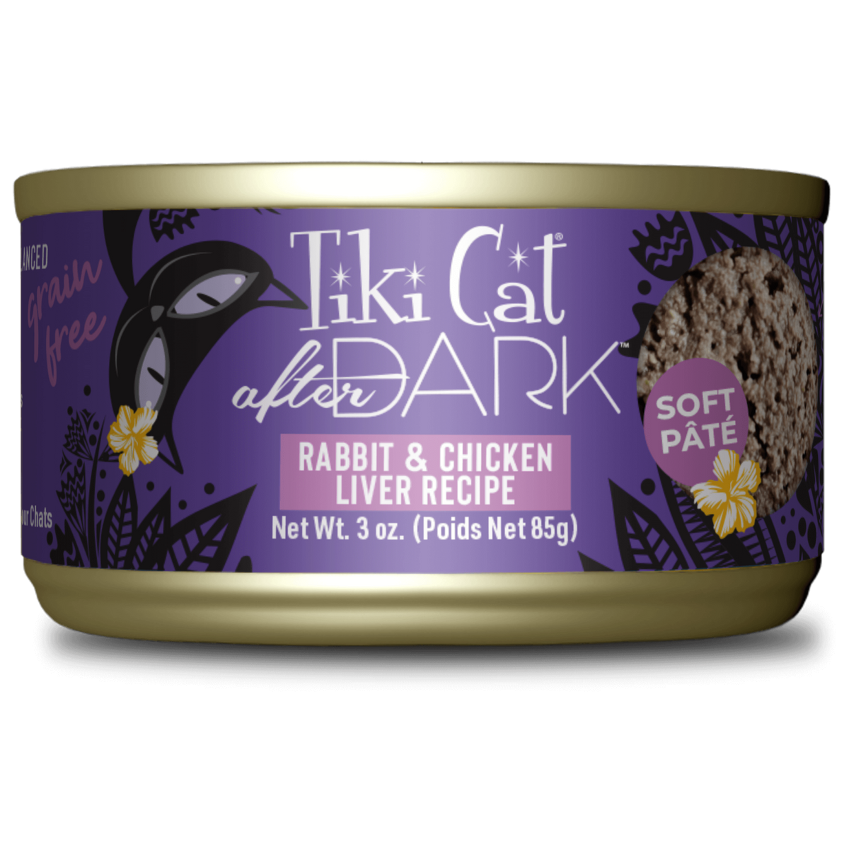 Tiki Cat After Dark Rabbit and Chicken Liver soft pate can, 3 oz