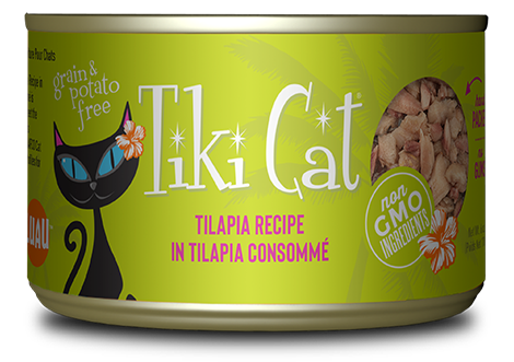 Tiki Cat Kapi'Olani Luau Tilapia can, 2.8 oz