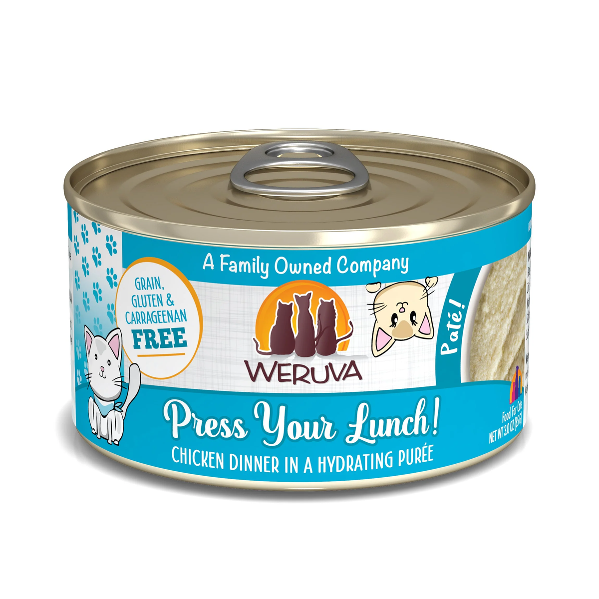 Weruva Press Your Lunch Chicken Pate can, 3 oz