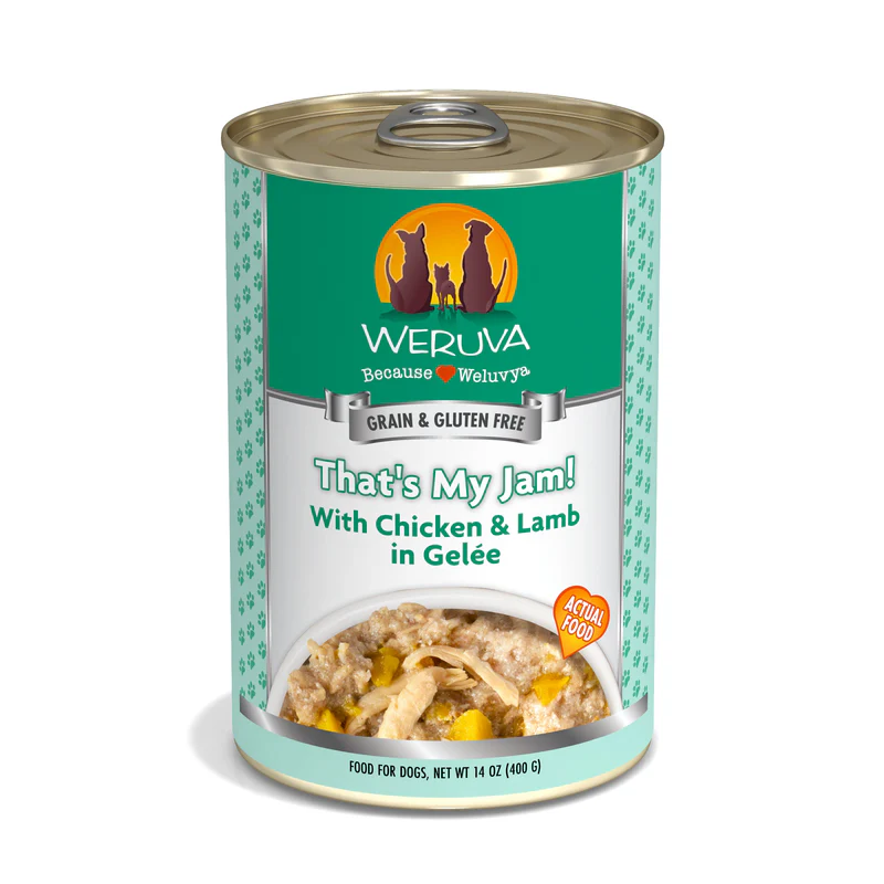 Can of Weruva That's My Jam wet dog food, 14oz